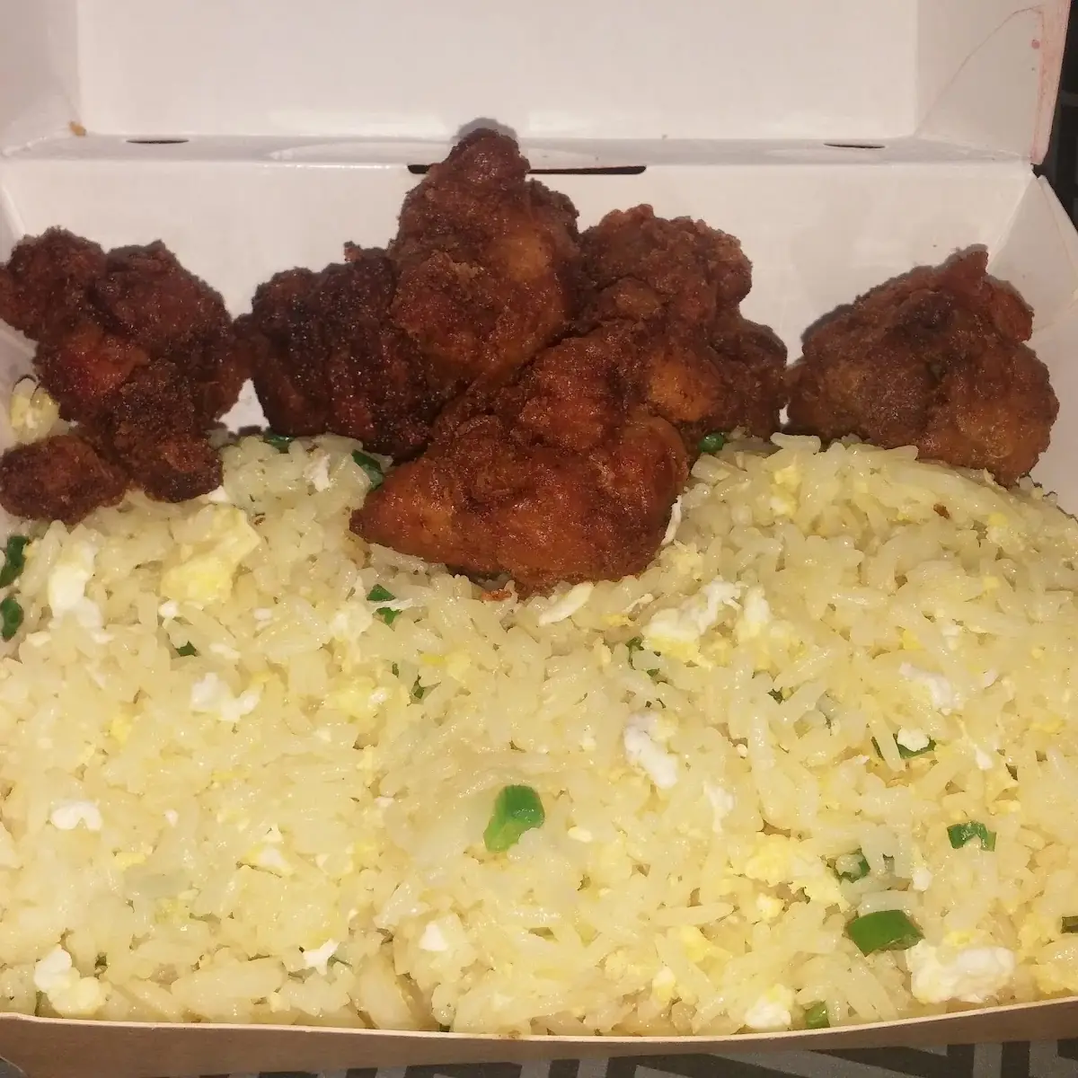 Garlic Chicken with Egg Fried Rice