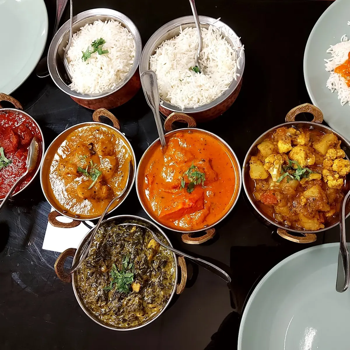 Indian Curry Rice and Naan