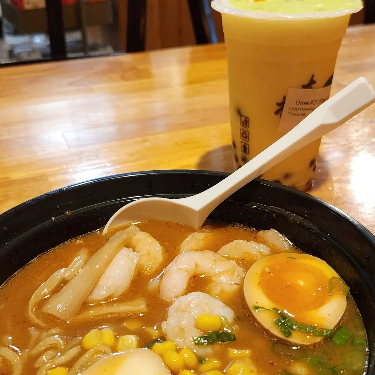Spicy Miso Ramen with Shrimp