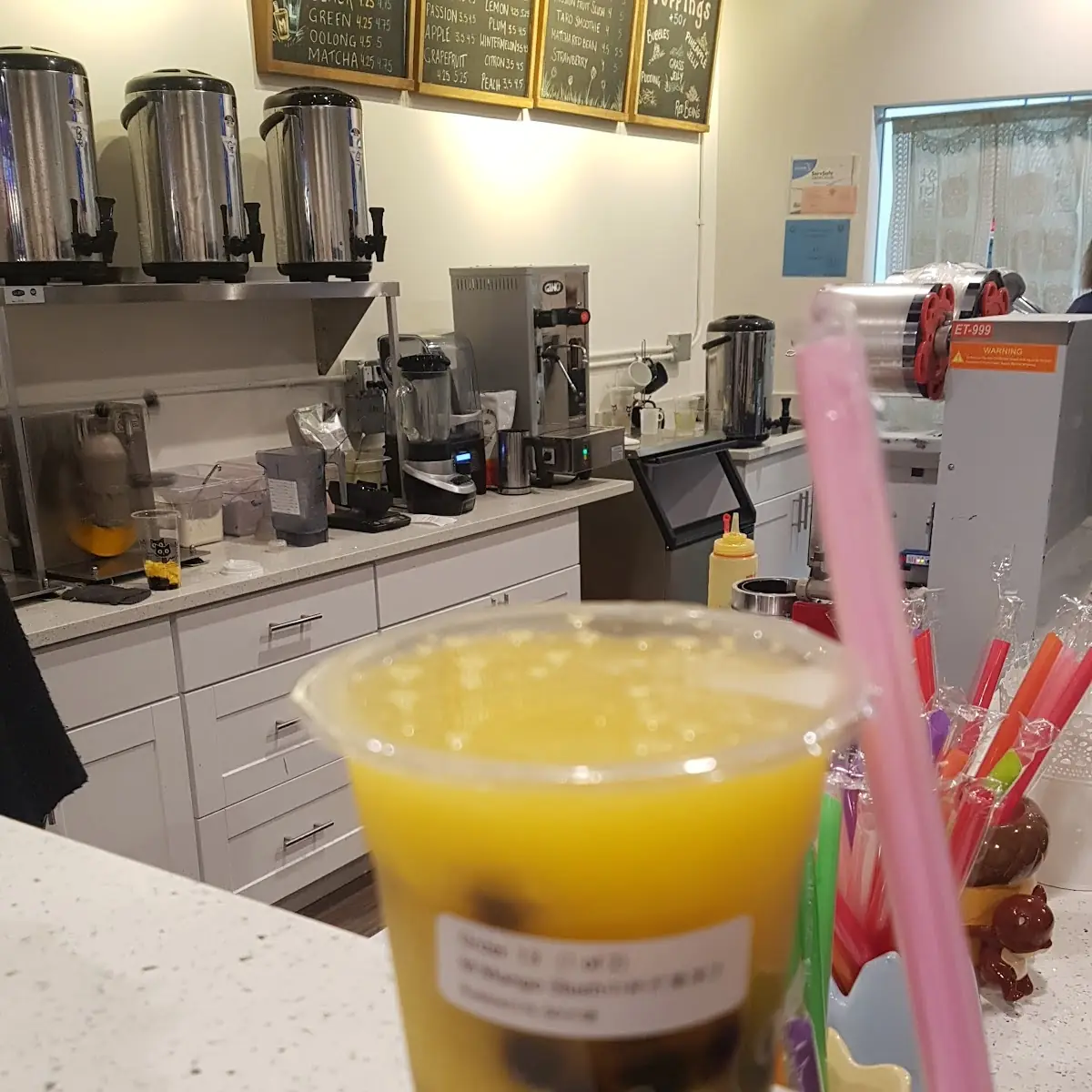 Mango Smoothie with Bubbles