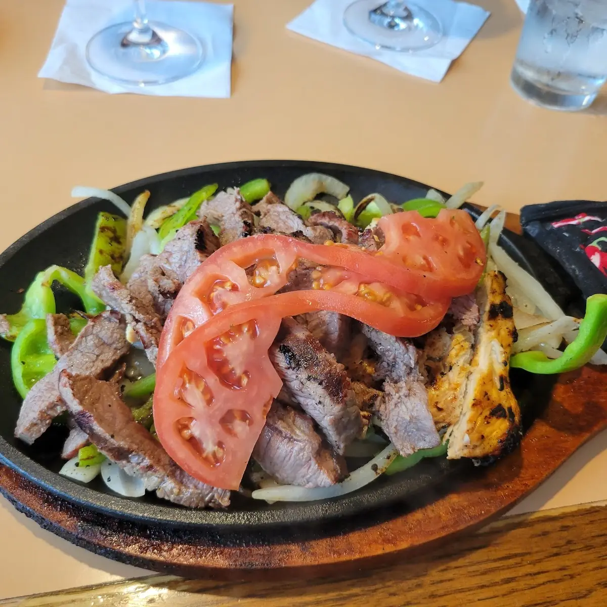Chicken and Steak Fajitas for Two