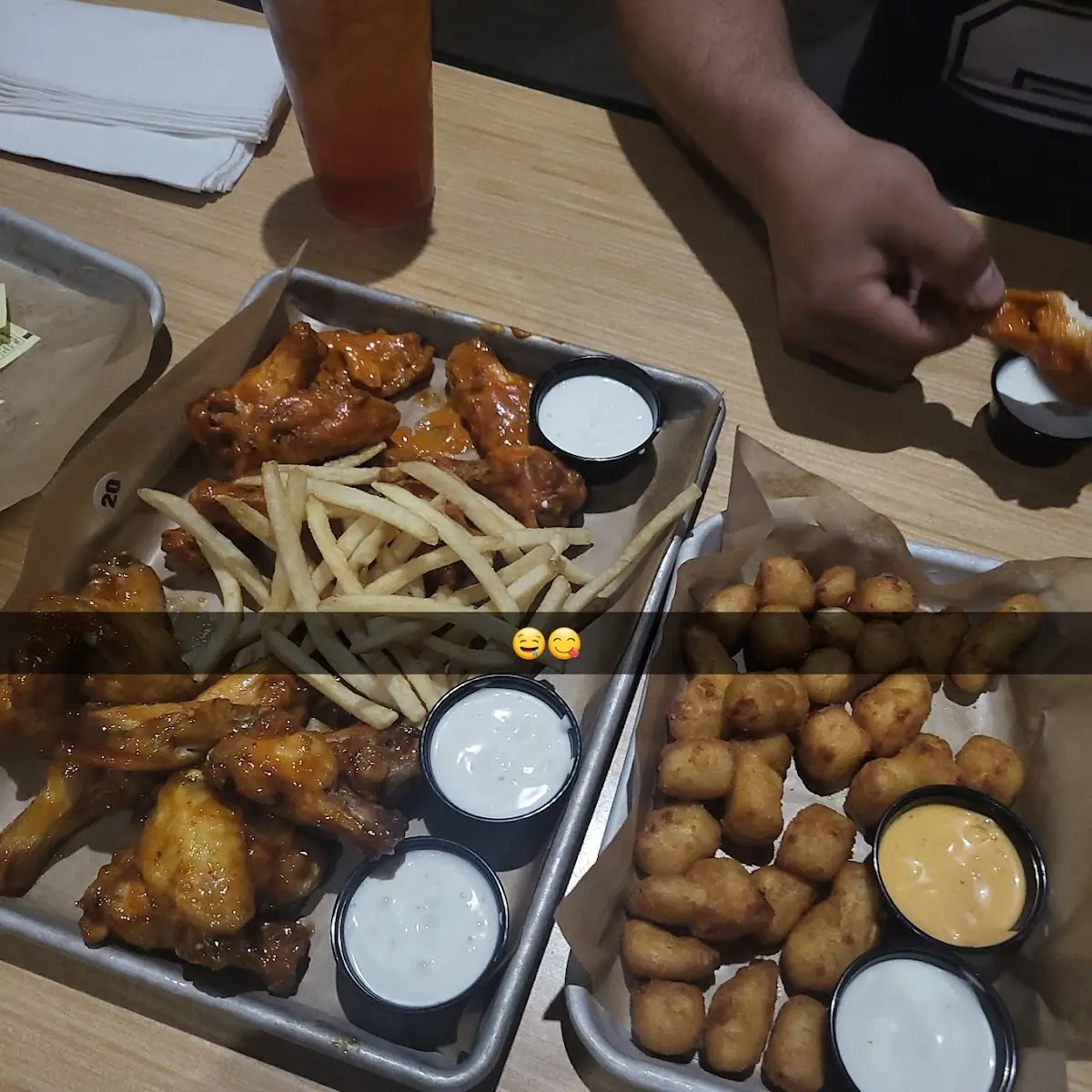 Buffalo Wings and Cheese Curds