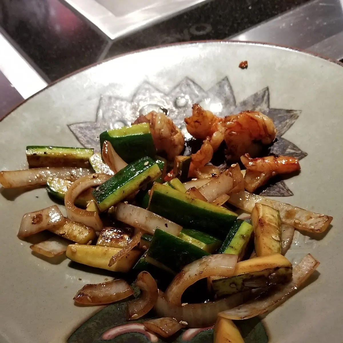 Teriyaki Vegetables & Popcorn Shrimp, Benihana Niagara Falls
