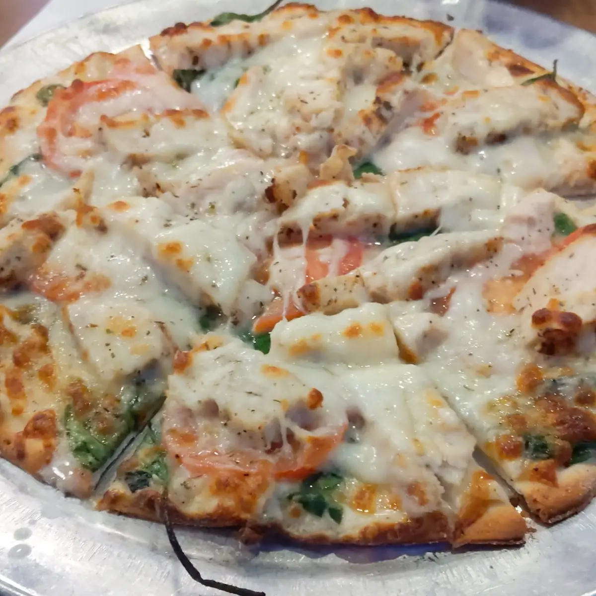 Chicken Alfredo Pizza