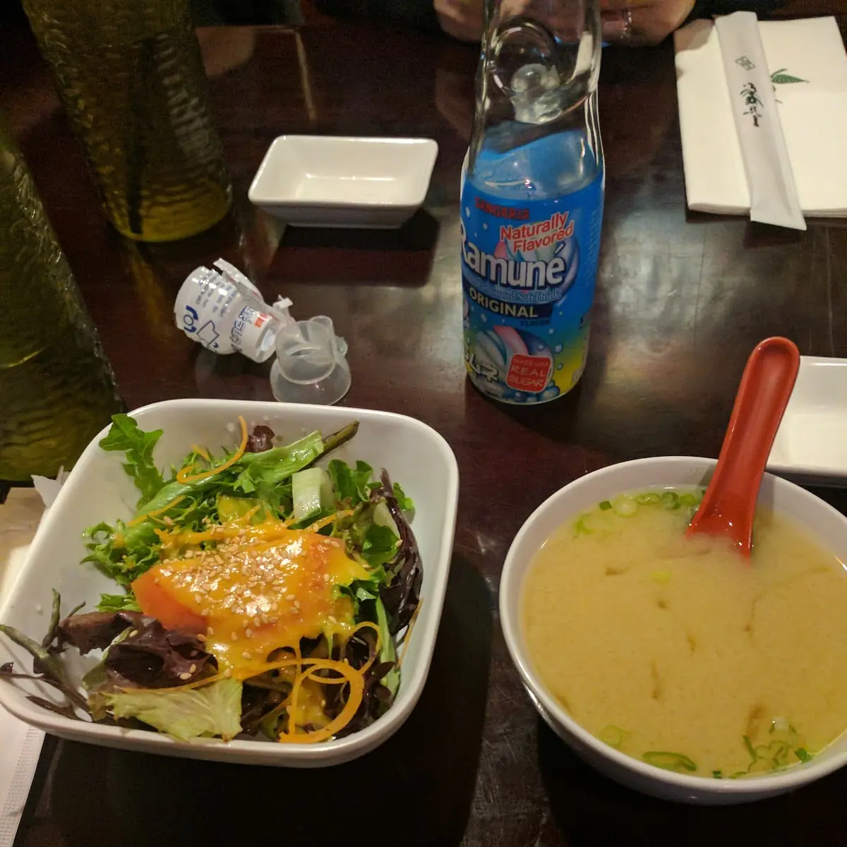 Dinner Salad and Miso Soup