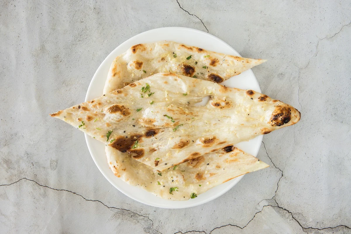 Garlic Naan, The Saffron Indian Restaurant