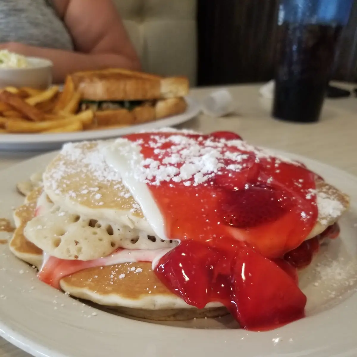 Strawberry Cheesecake Pancakes