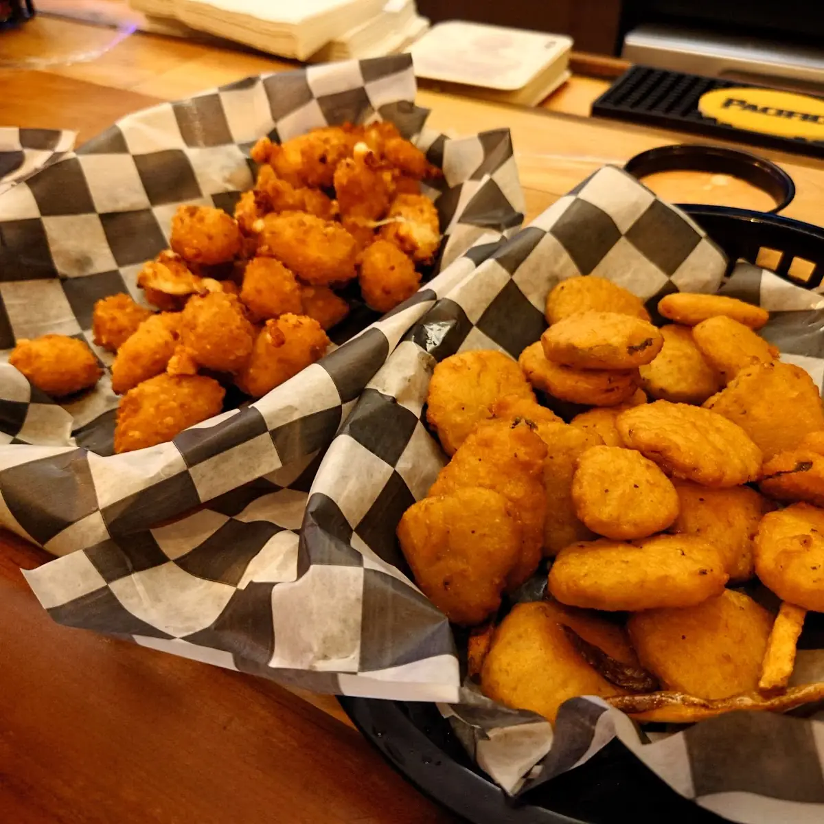 Fried Cheese Curds and Fried Pickles