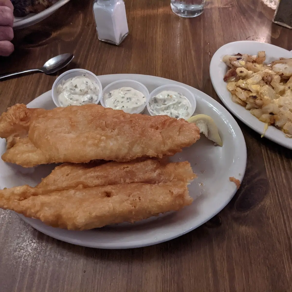 Fried Fish with Cheese Curds