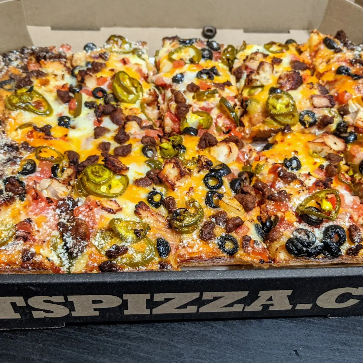 Detroit Style Deep Dish Mexican Pizza
