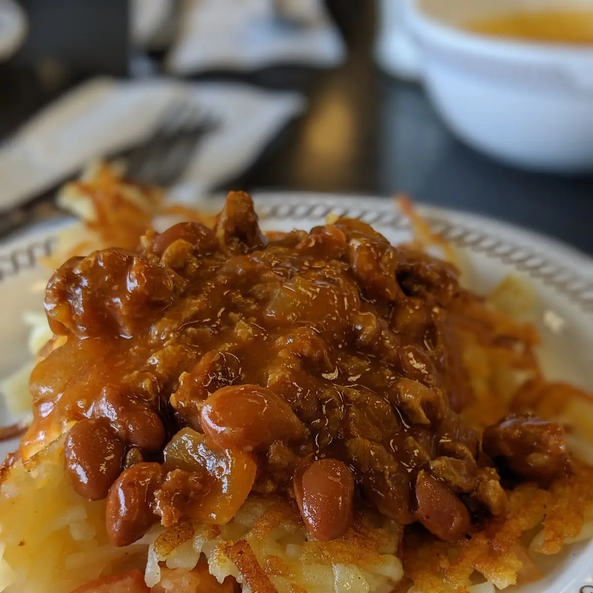 Single Hash Browns Smothered Covered and Topped