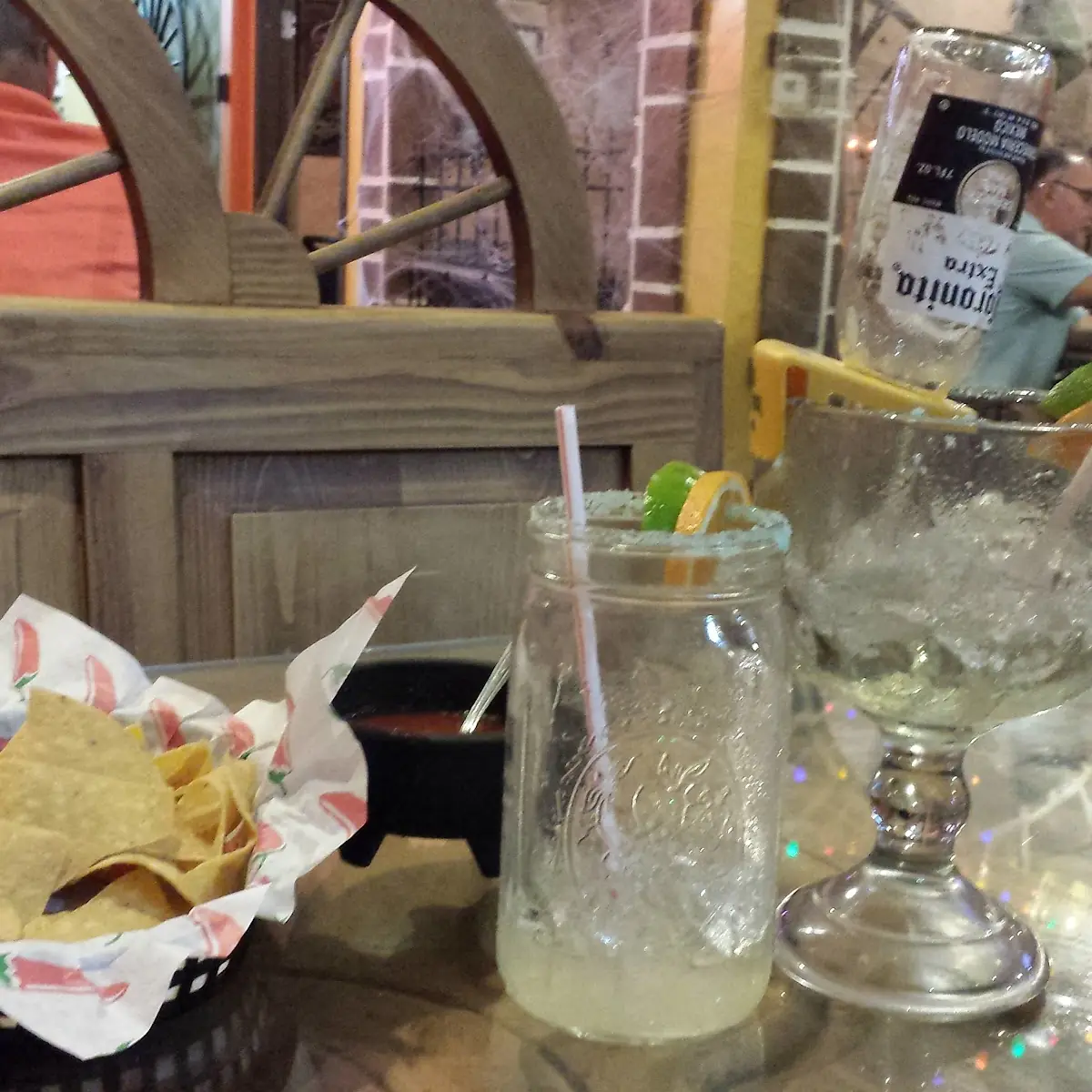 Chips Salsa and Margaritas on the Rocks