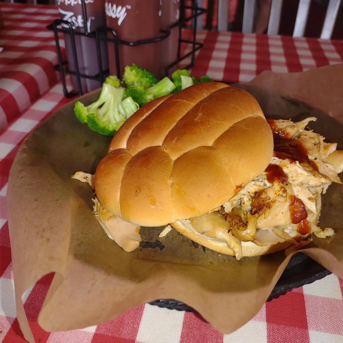 Shredded BBQ Chicken Sandwich