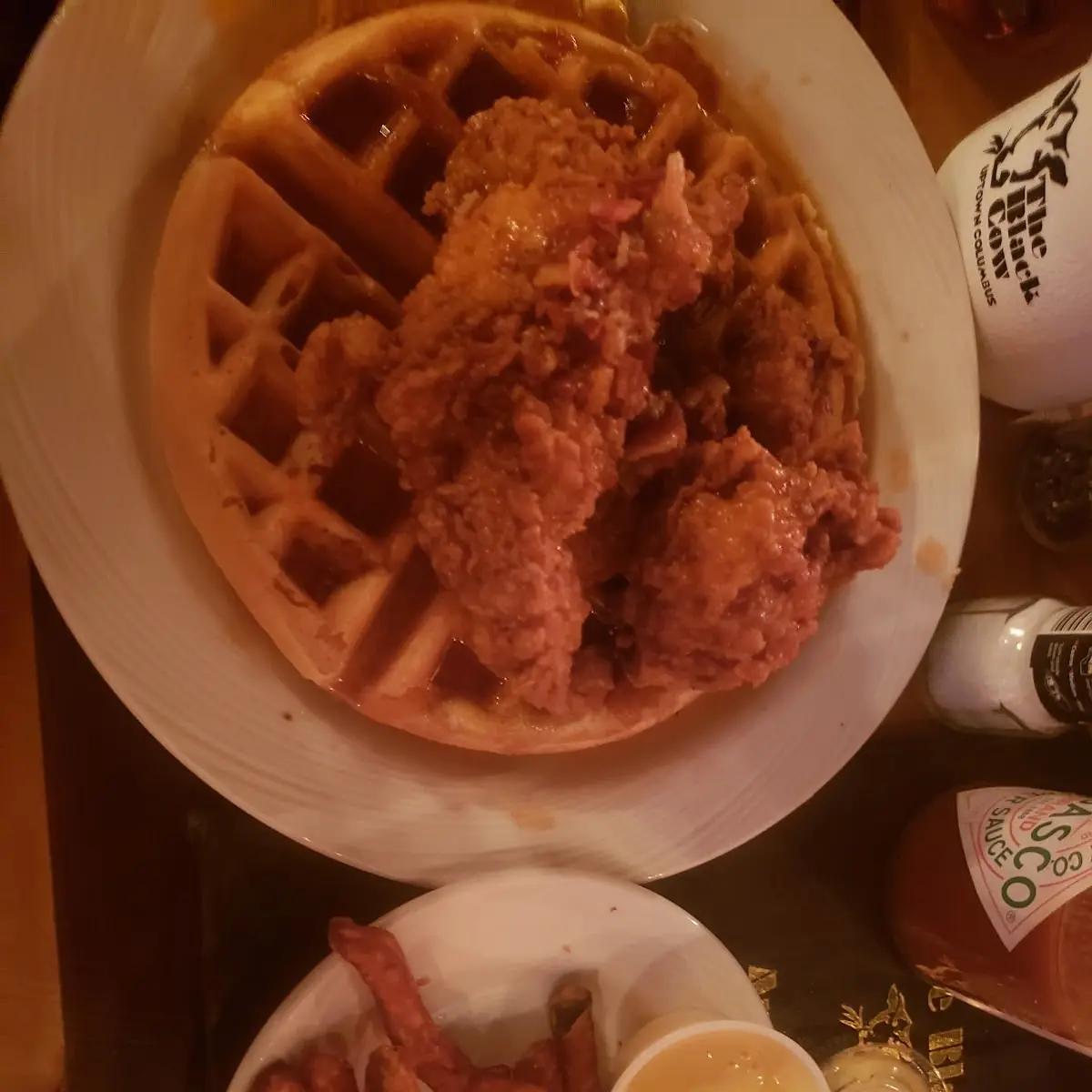Chicken and Waffles with Bacon Jam