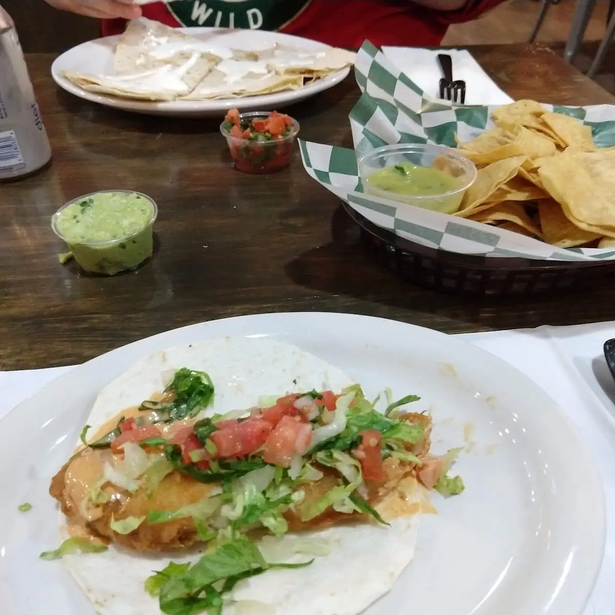 Fish Taco Chips and Salsa Quesadilla