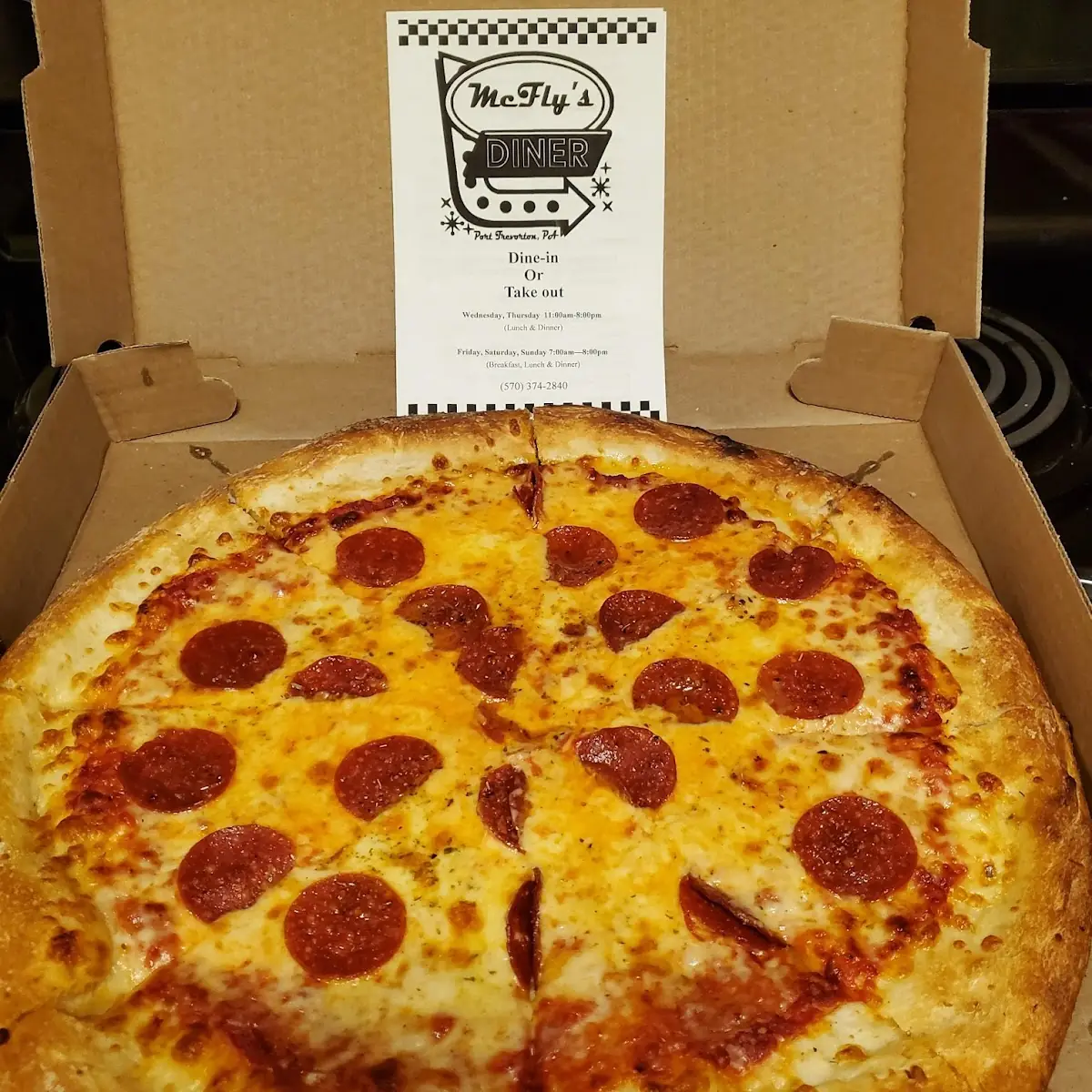 Large Pepperoni Extra Cheese Pizza