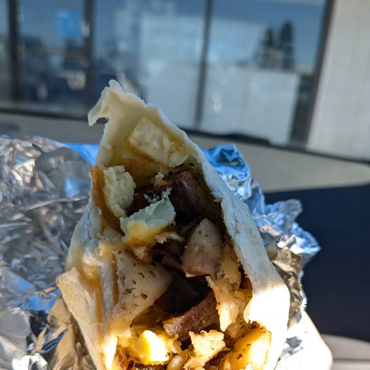 Egg Potato and Cheese Burrito