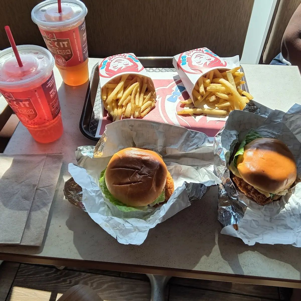 2 Double Cheeseburger Combo & 1 with Strawberry Lemonade Other with Pepsi