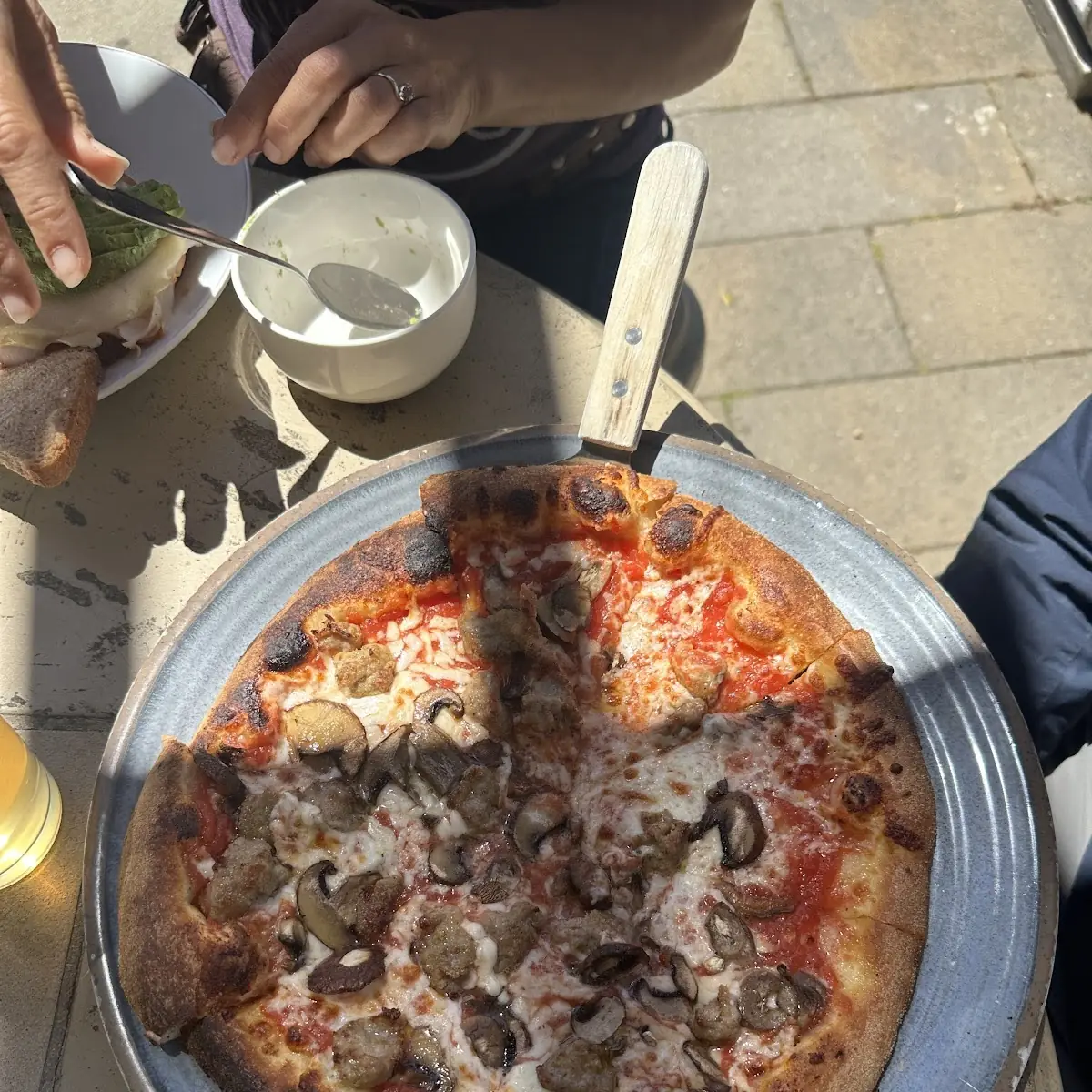 Mushroom & Sausage Pizza