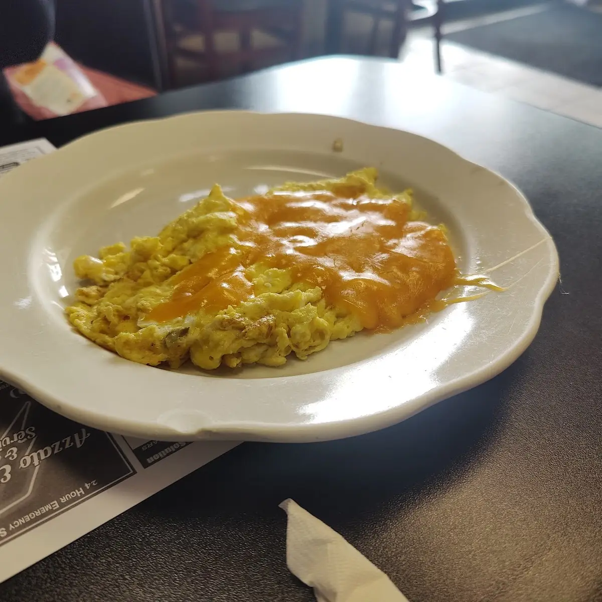 Scrambled Eggs with American Cheese