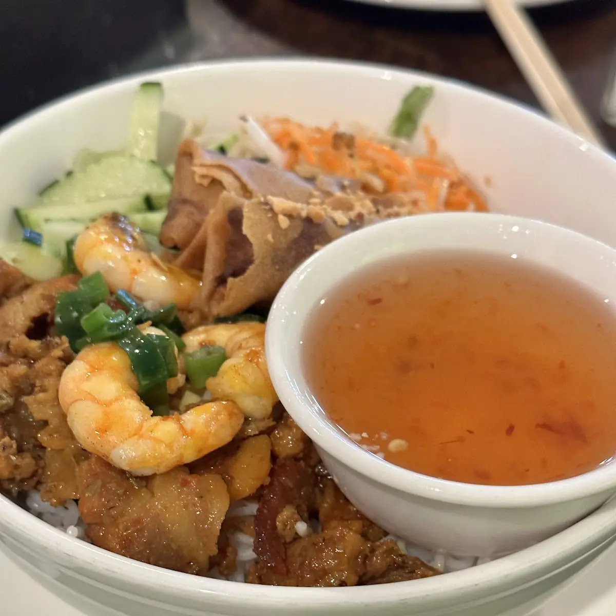Shrimp BBQ Pork & Eggroll