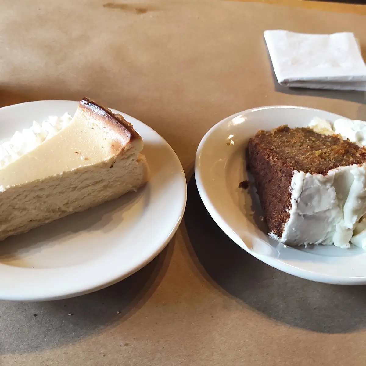 Carrot Cake and Cheesecake