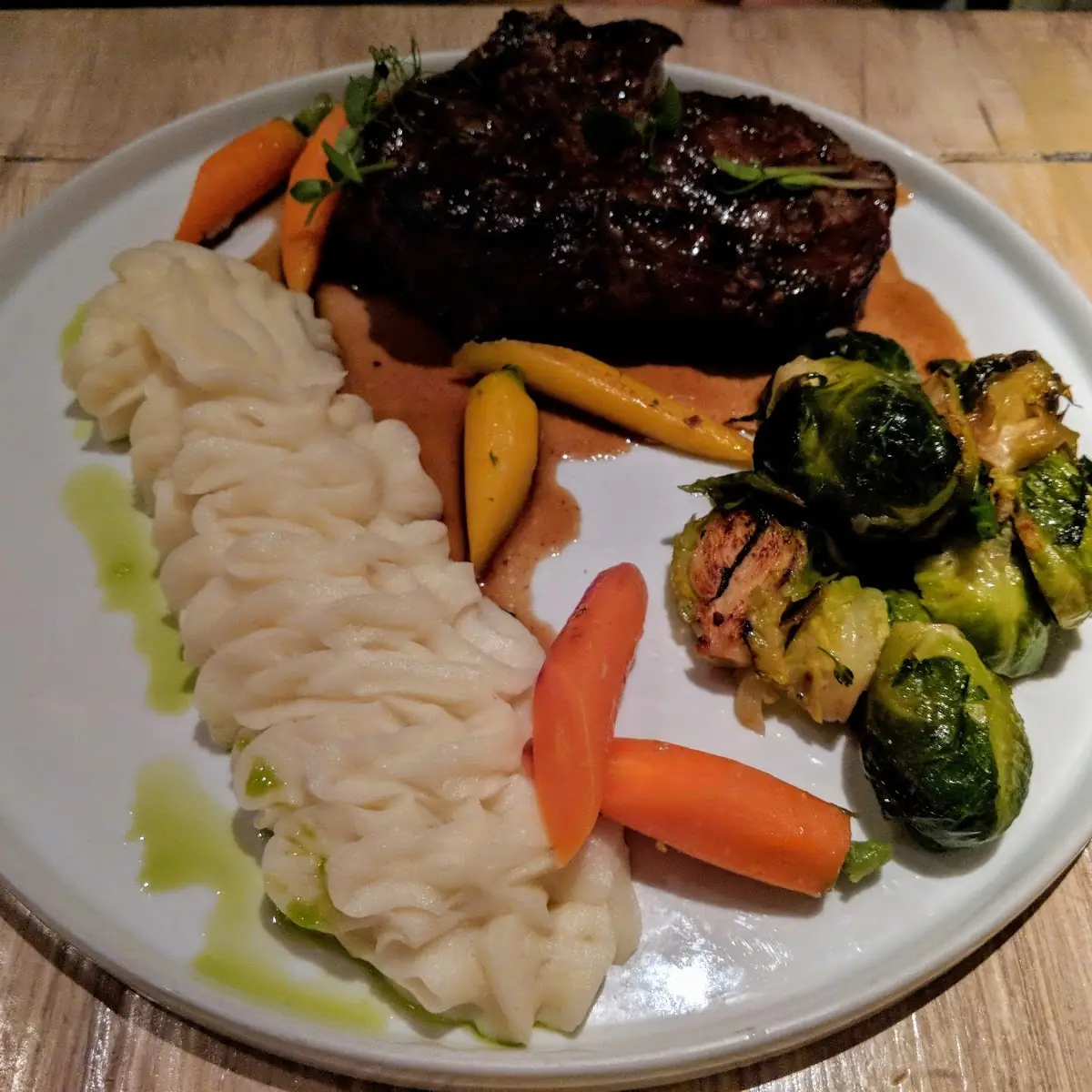 Rib Eye Steak Mashed Potatoes