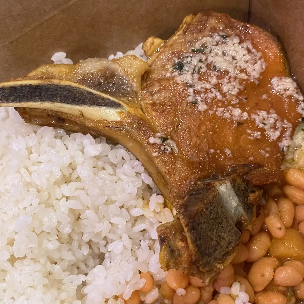 Rice Beans & Pork Chop
