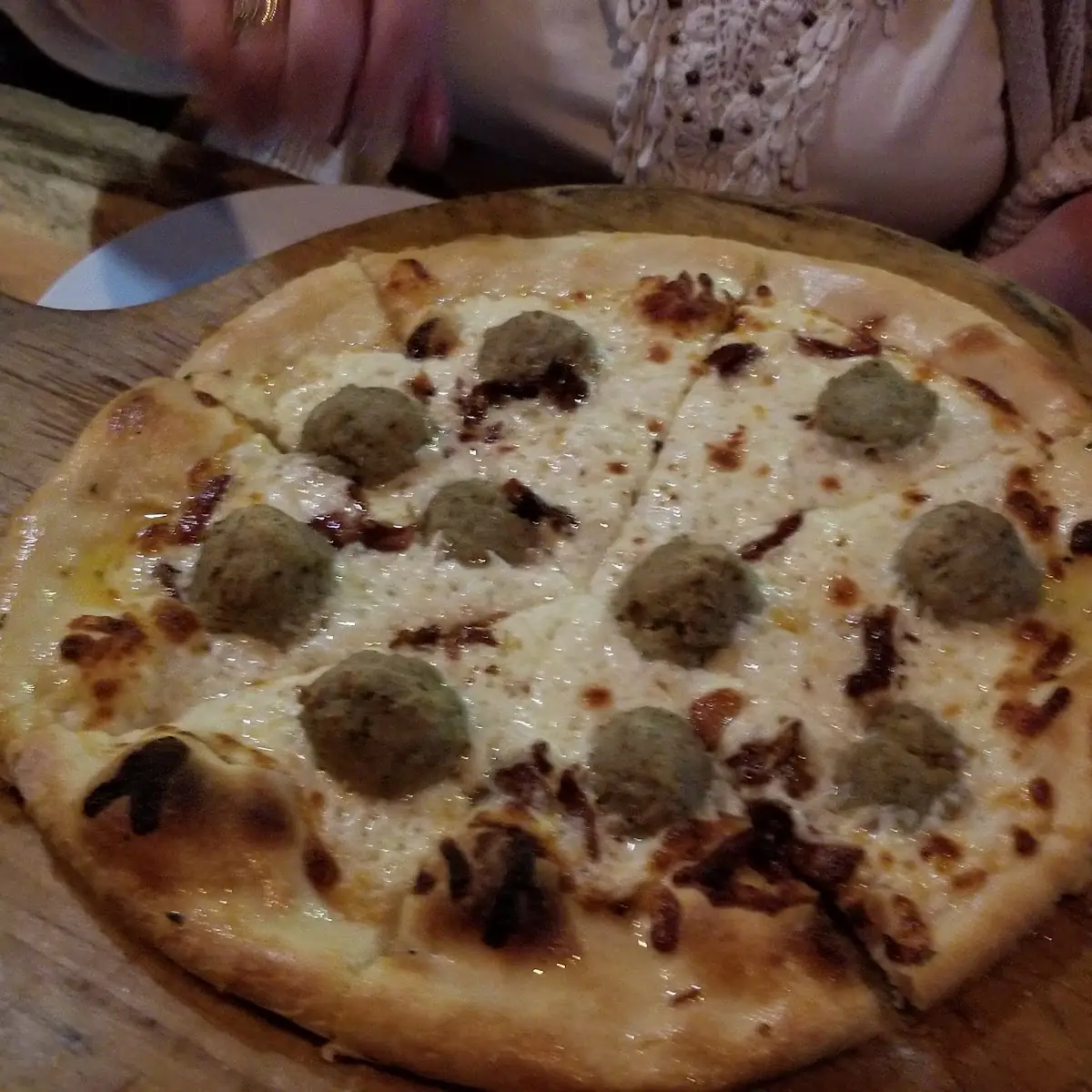 Spicy Meatball Pizza