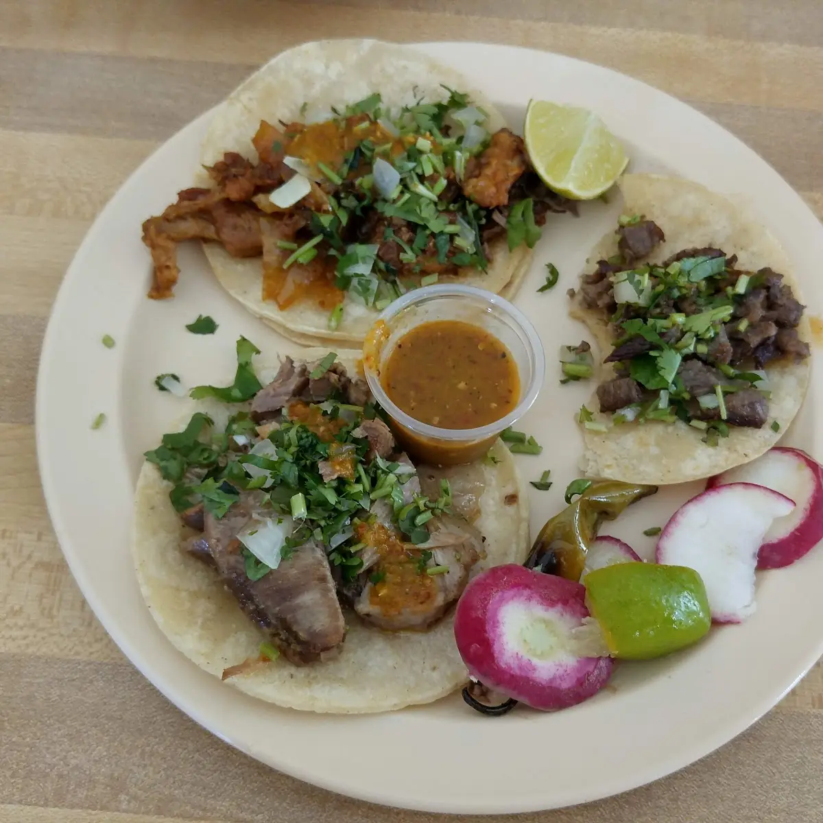 3 Street Tacos Combination Plate