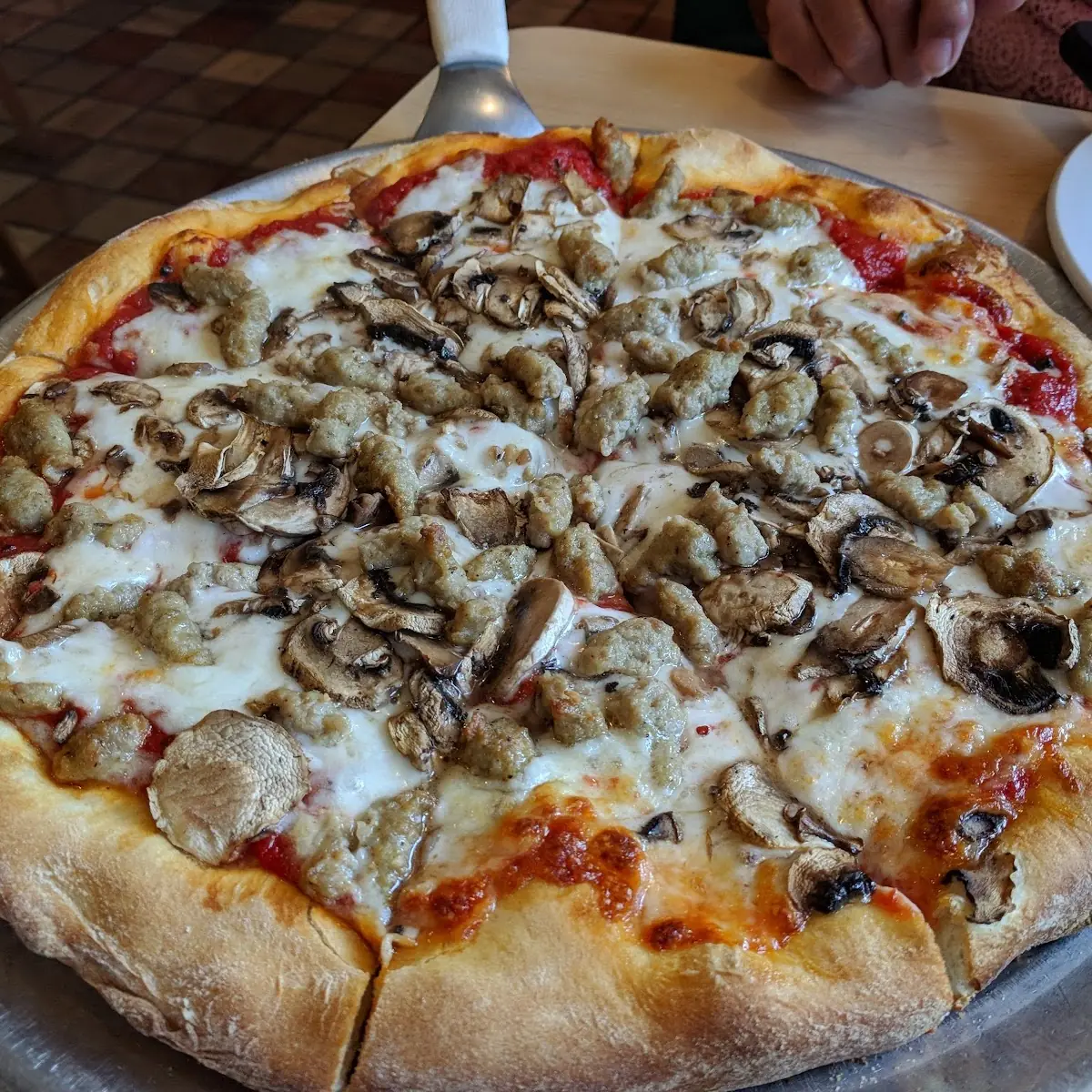 Sausage and Mushroom Pizza