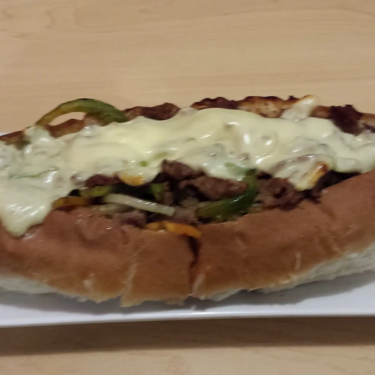 Steak and Cheese Sub with Peppers & Onions