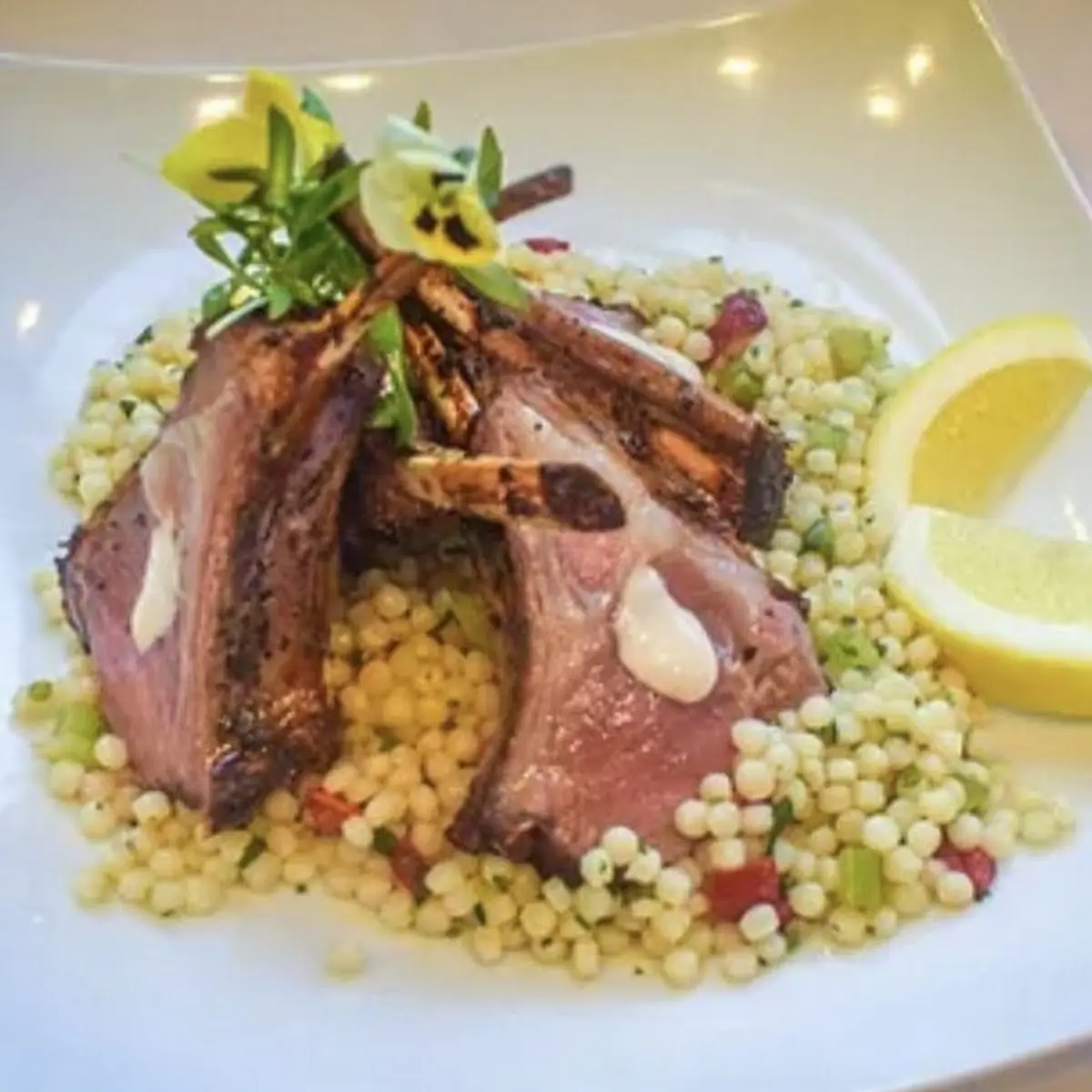 Rack of Lamb Chops with Basmati Rice