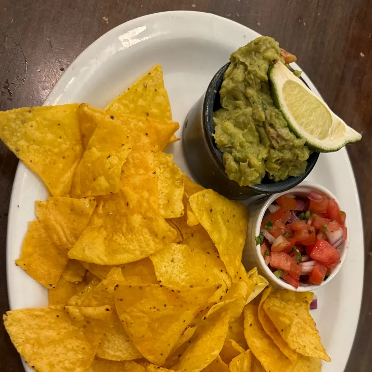 Guacamole & Tortilla Chips, Lucky's Restaurant & Bar