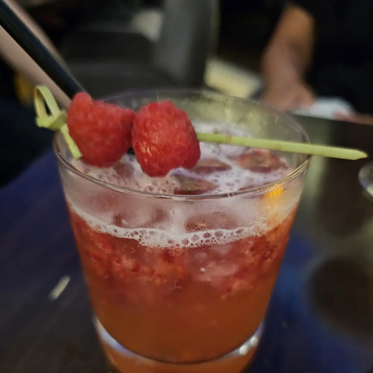 Raspberry Whiskey Sour, Lucky's Restaurant & Bar