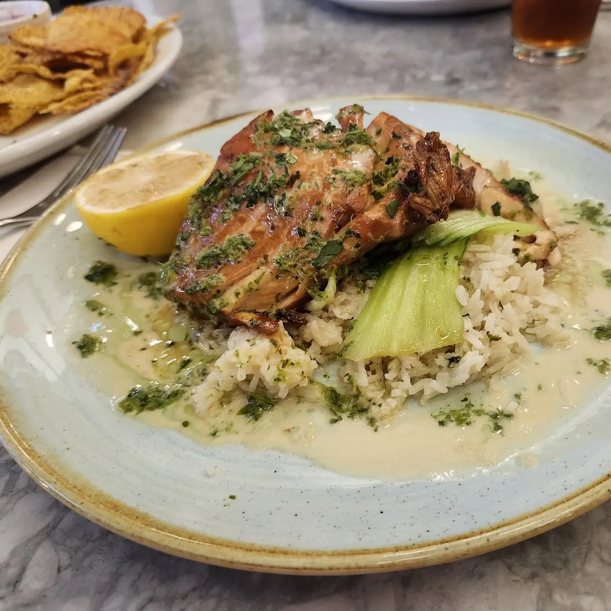 Seared Salmon, Lucky's Restaurant & Bar