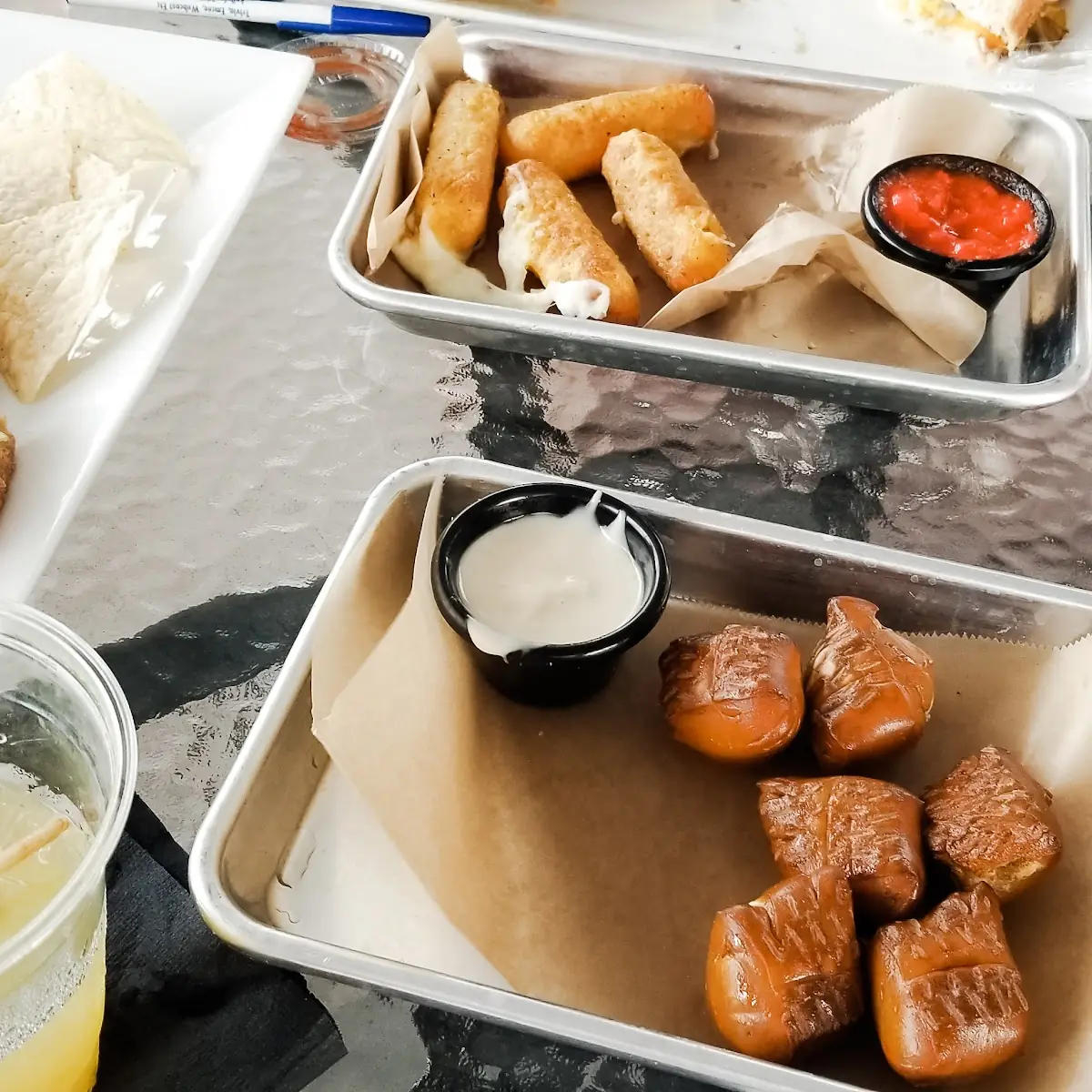 Pretzel Bites and Mozzarella Sticks