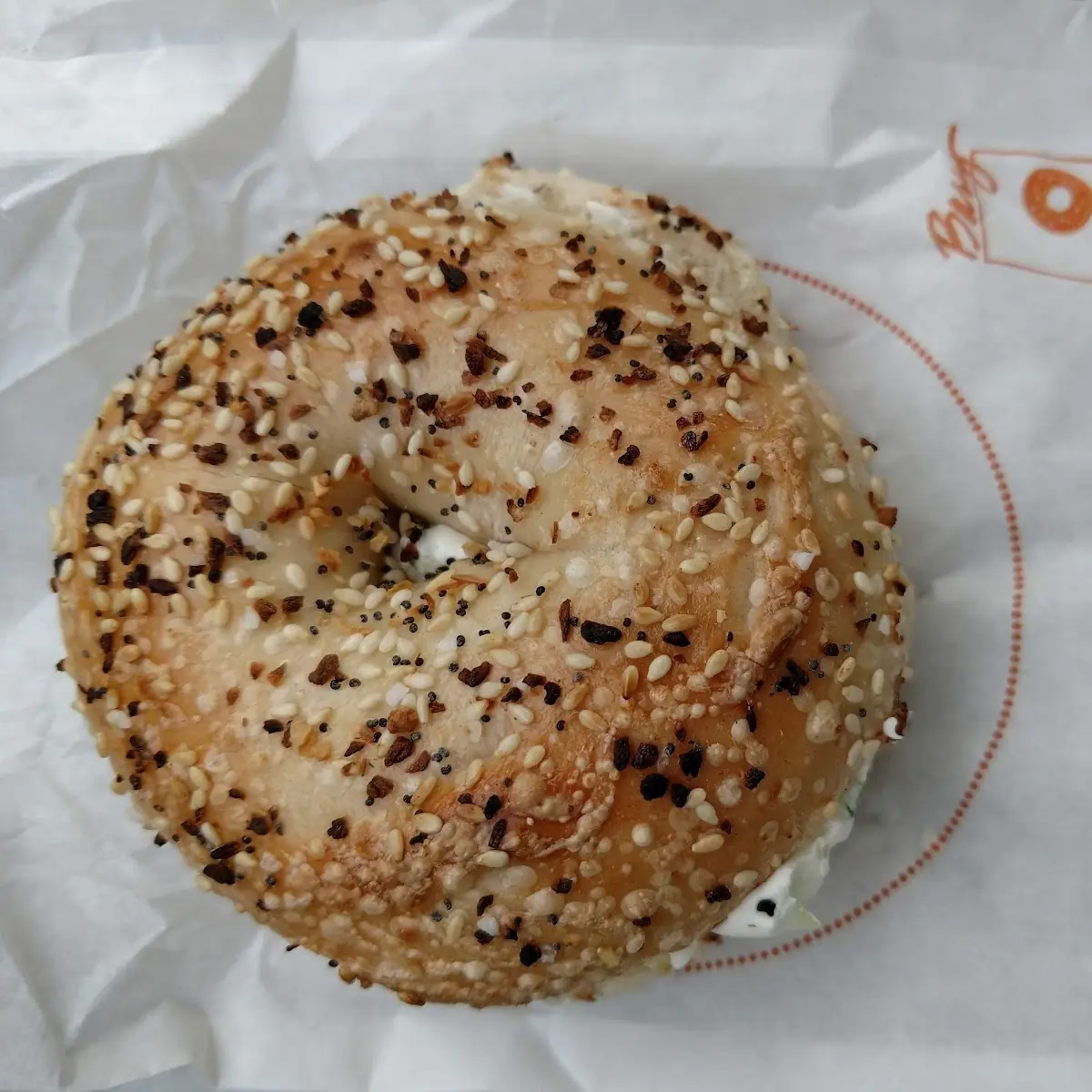 Everything Bagel with Cream Cheese