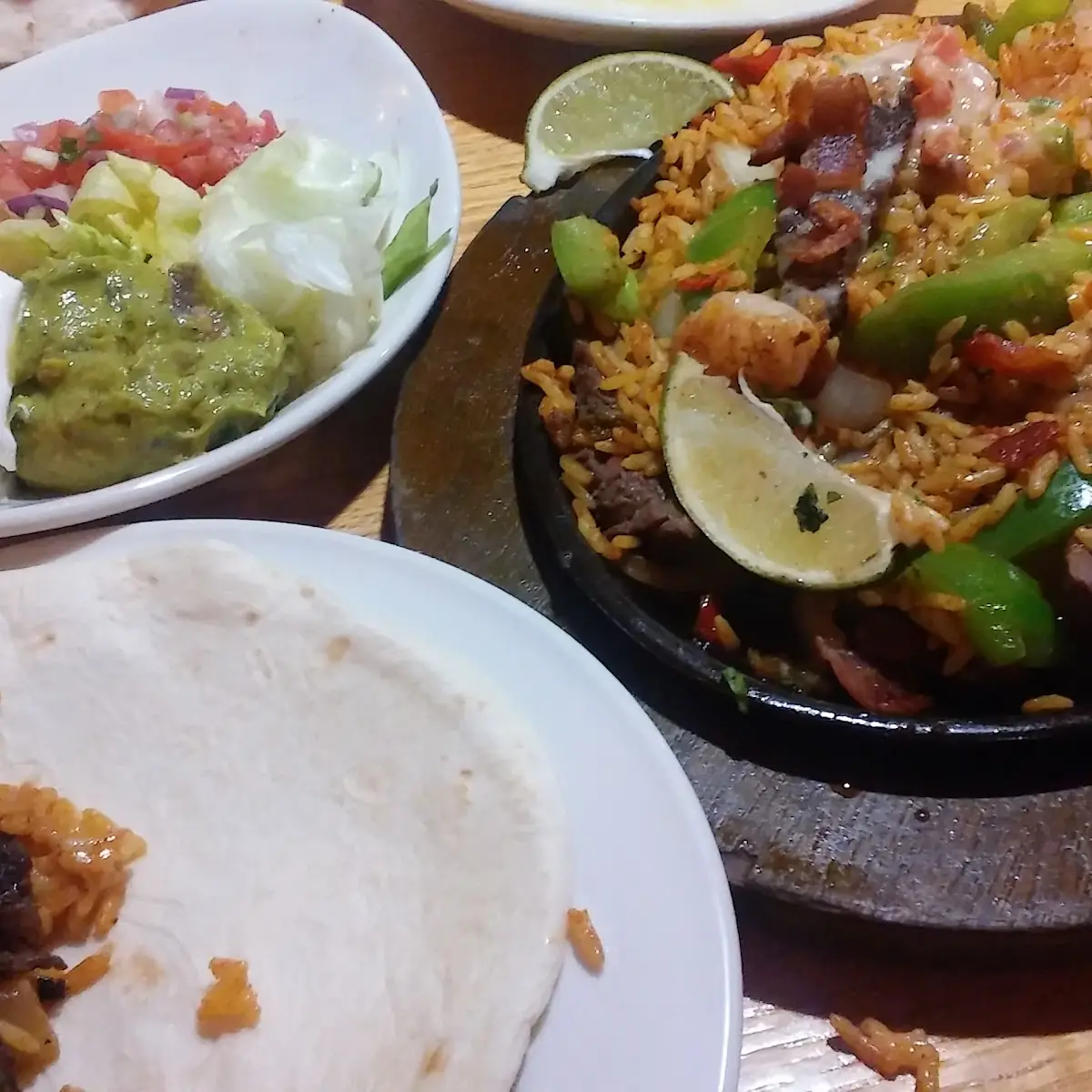 Steak Shrimp Fajitas