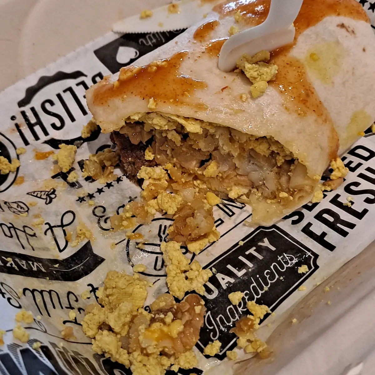 Burrito Egg Bacon Sausage Cheese