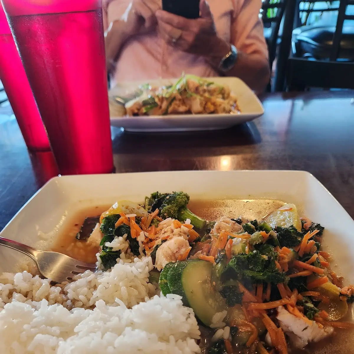 Organic Stir Fried Vegetables with Shrimp