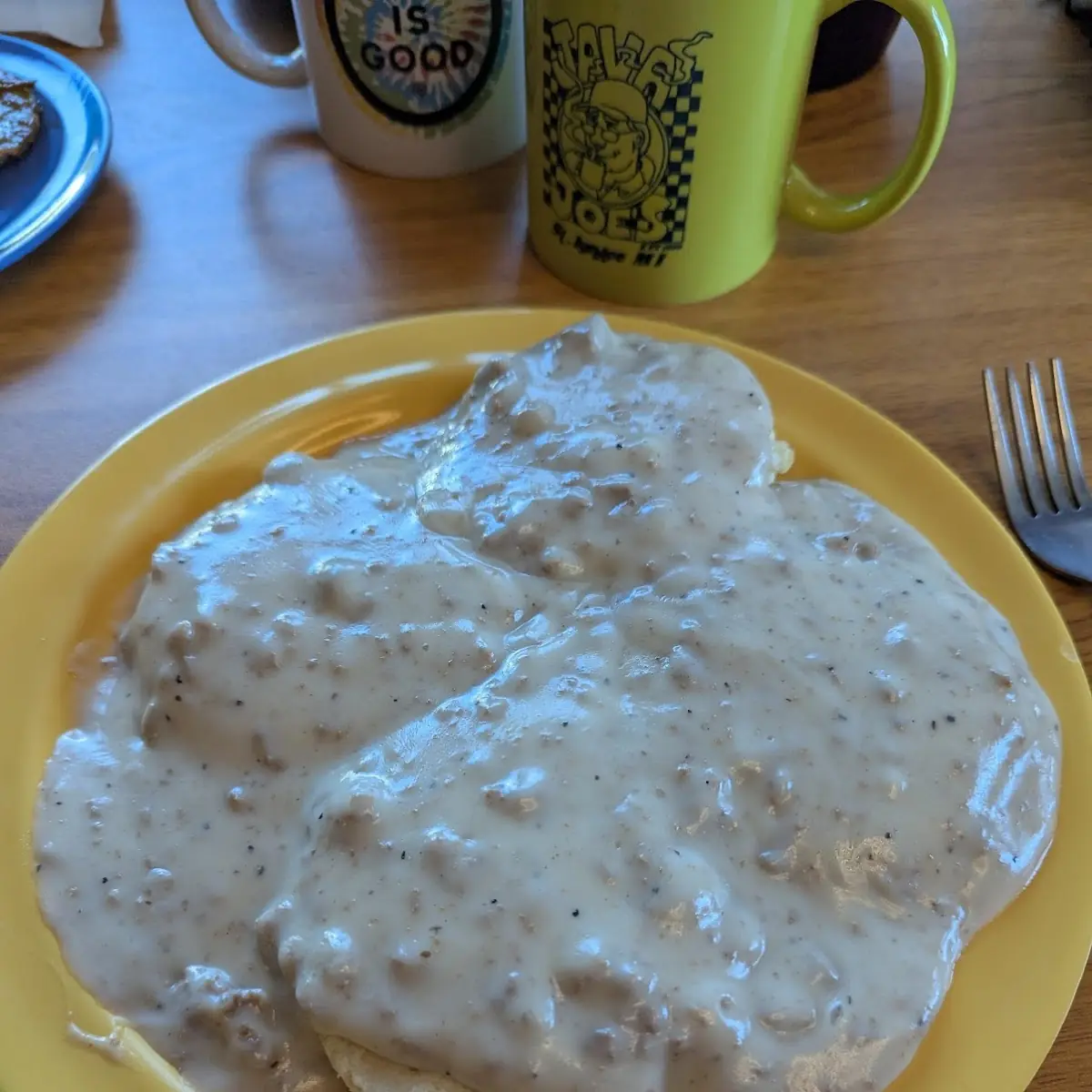 Biscuits and Gravy with Hash Browns