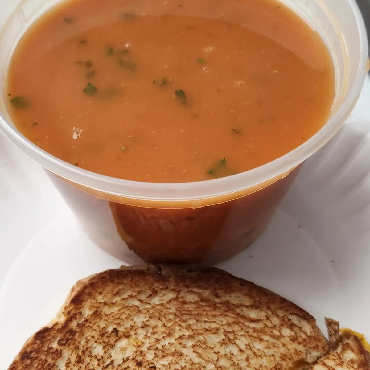 Tomato Soup with Grilled Cheese