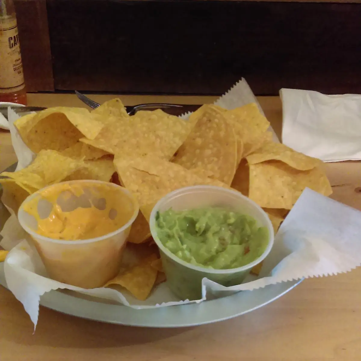Guacamole with Chips and Guacamole Dip