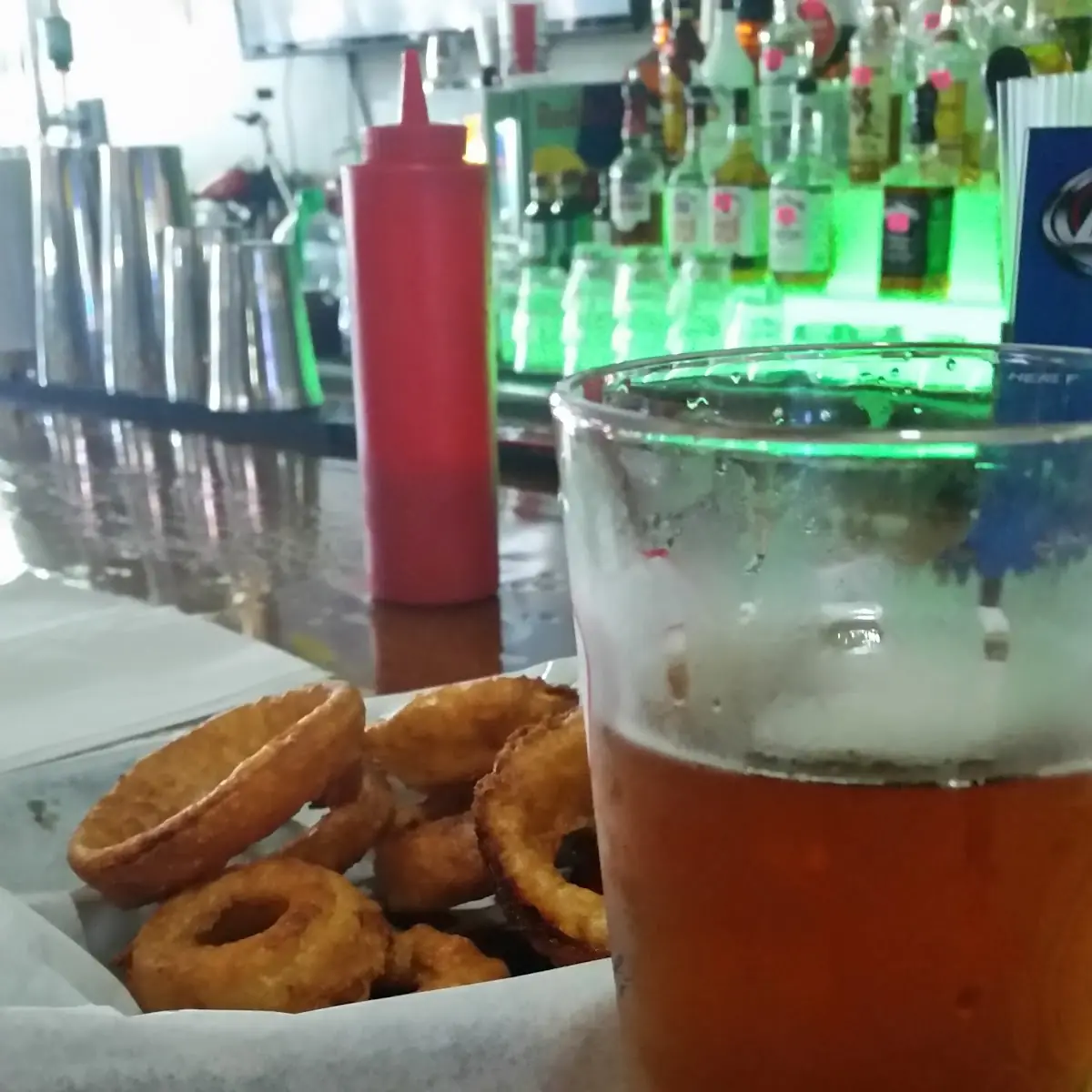 Beer Battered Onion Rings and pt Light