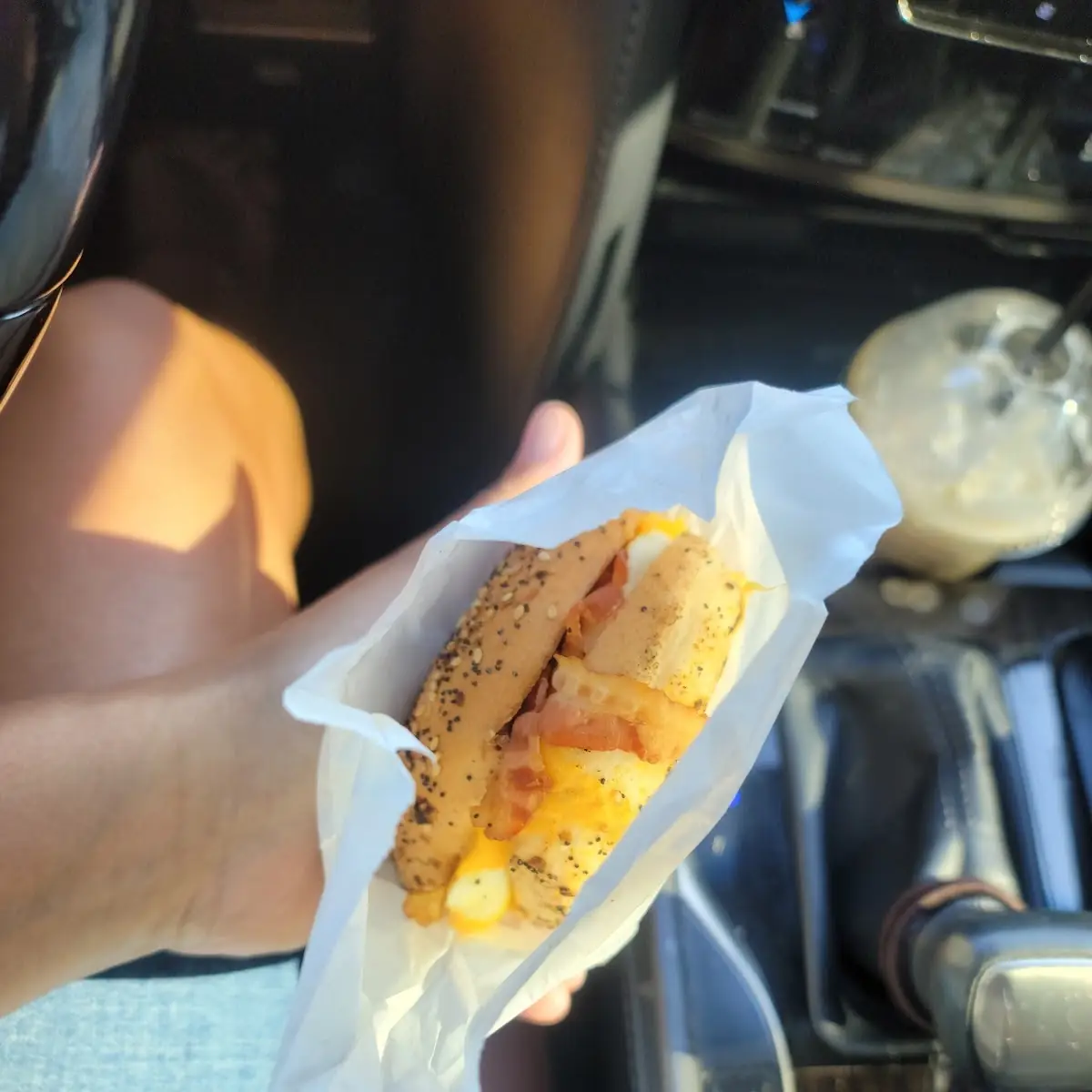 Bacon Egg and Cheese on an Everything Bagel