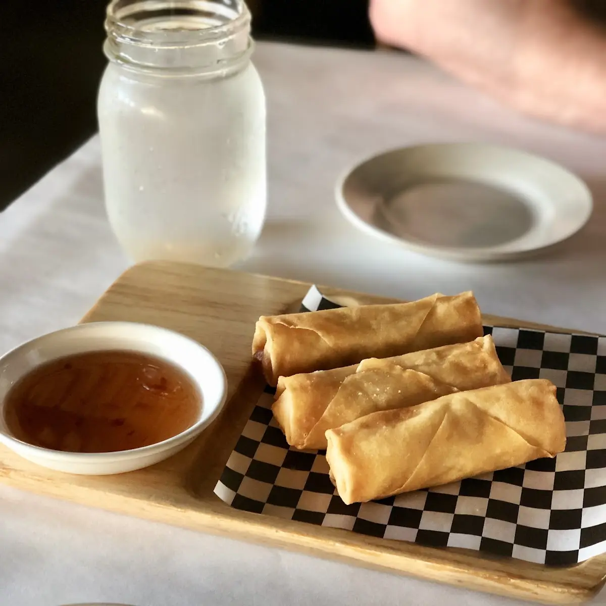 Veggie Spring Rolls with Chili Sauce