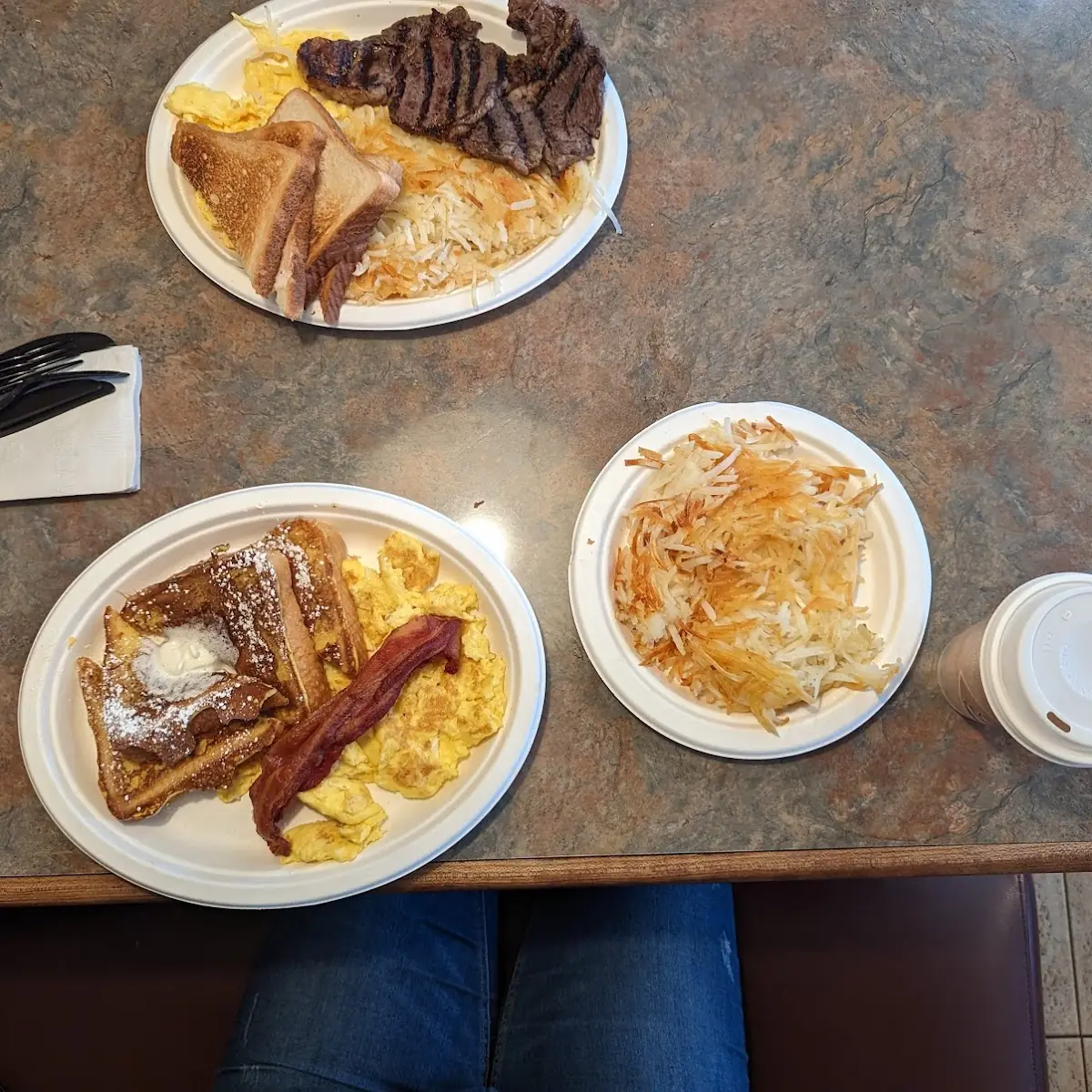 French Toast with Eggs and Bacon