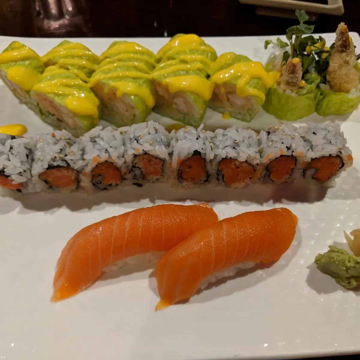 Paradise Roll Spicy Tuna Roll Salmon Sushi