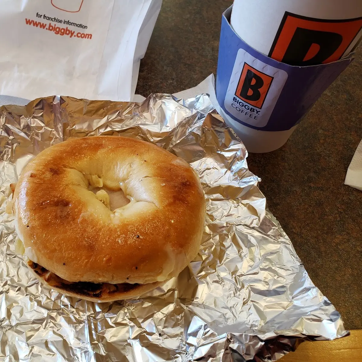 Ham and Cheese Bagel Sandwich